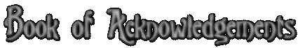 Book fo Acknowledgements