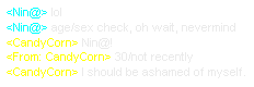 Age/sex check and Siren's reply...hehe